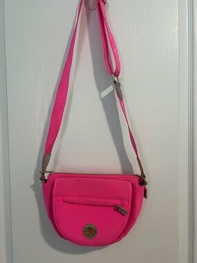 Lilly Pulitzer Giavanna Neoprene Crossbody Bag Neon Hot Pink